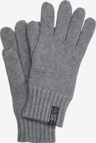 QS Full finger gloves in Grey: front