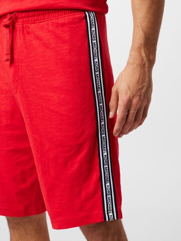 Michael Kors Regular Trousers 'SLUB' in Red