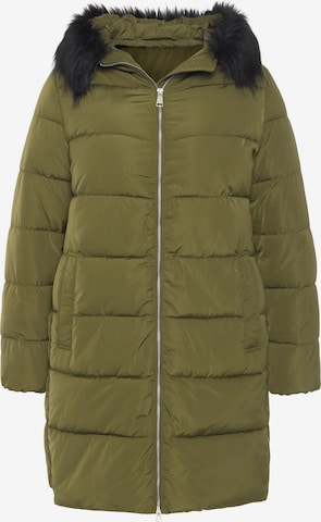 Studio Untold Winter Coat in Green: front