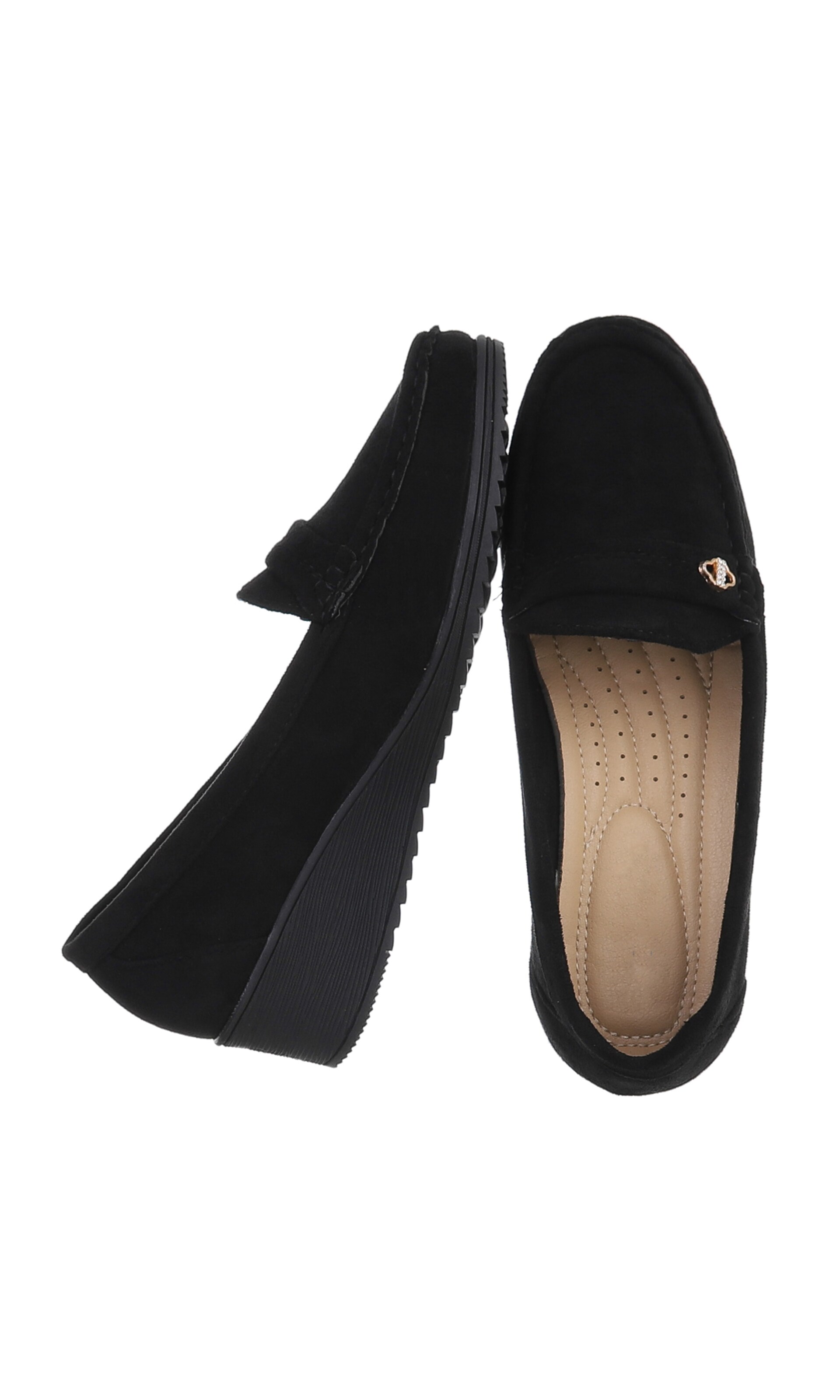 Ital-Design Classic Flats ' Slipper ' in Black