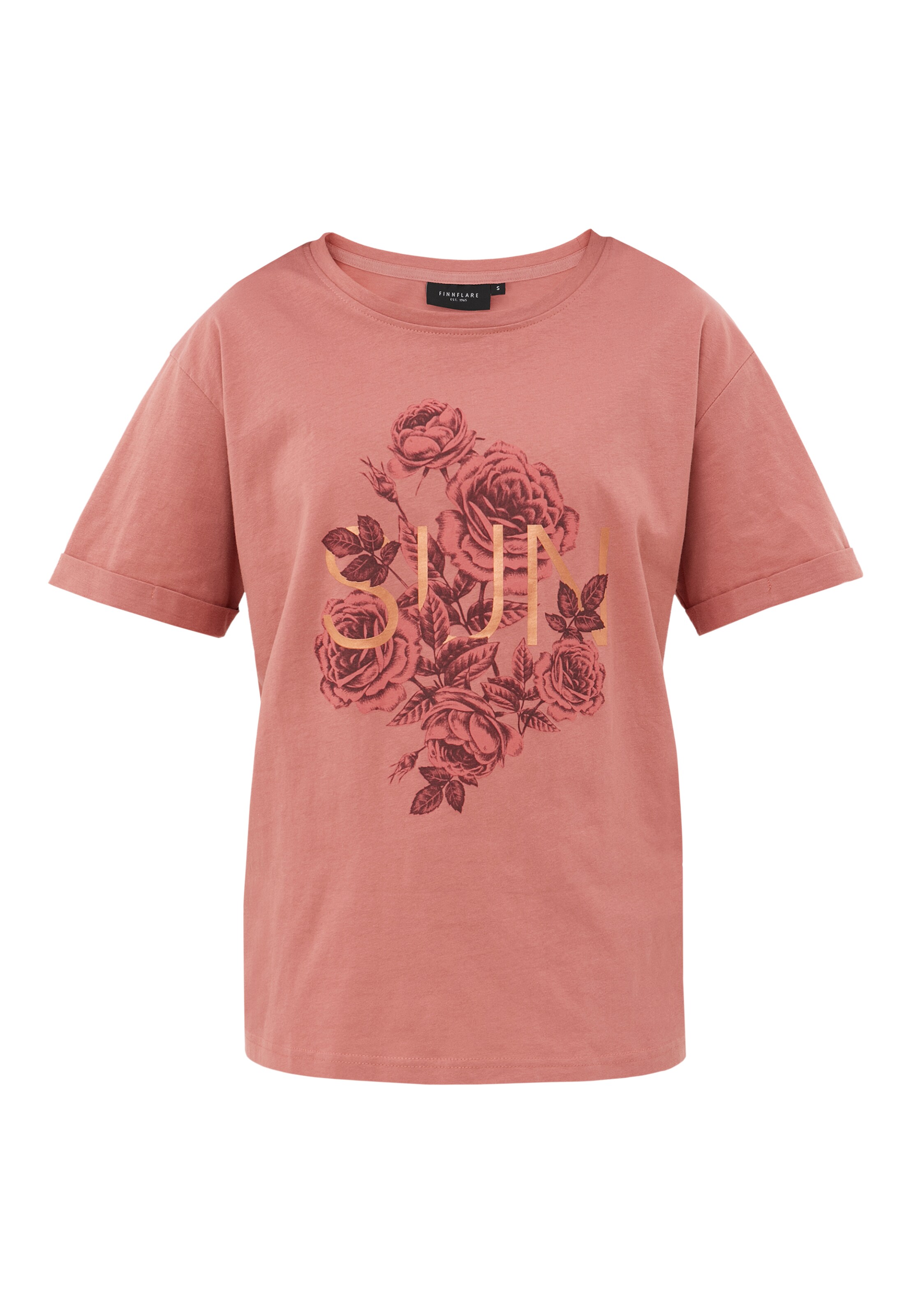Finn Flare T-Shirt in M in dunkelpink, Produktansicht