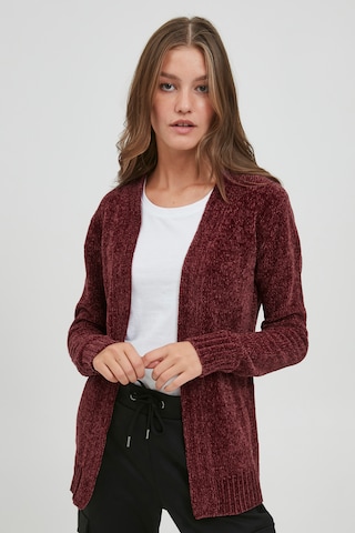 Oxmo Knit Cardigan 'Elisabet Knit' in Red: front