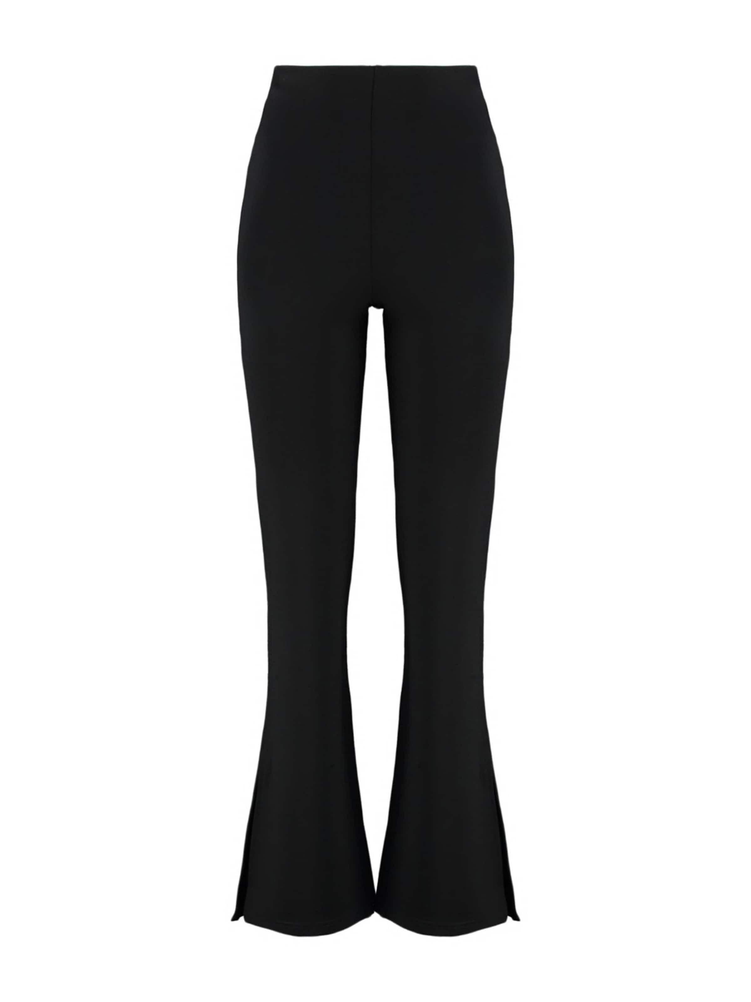 Flared Pantaloni di Trendyol in nero: frontale
