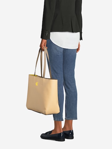 Calvin Klein Jeans Nakupovalna torba | bež barva