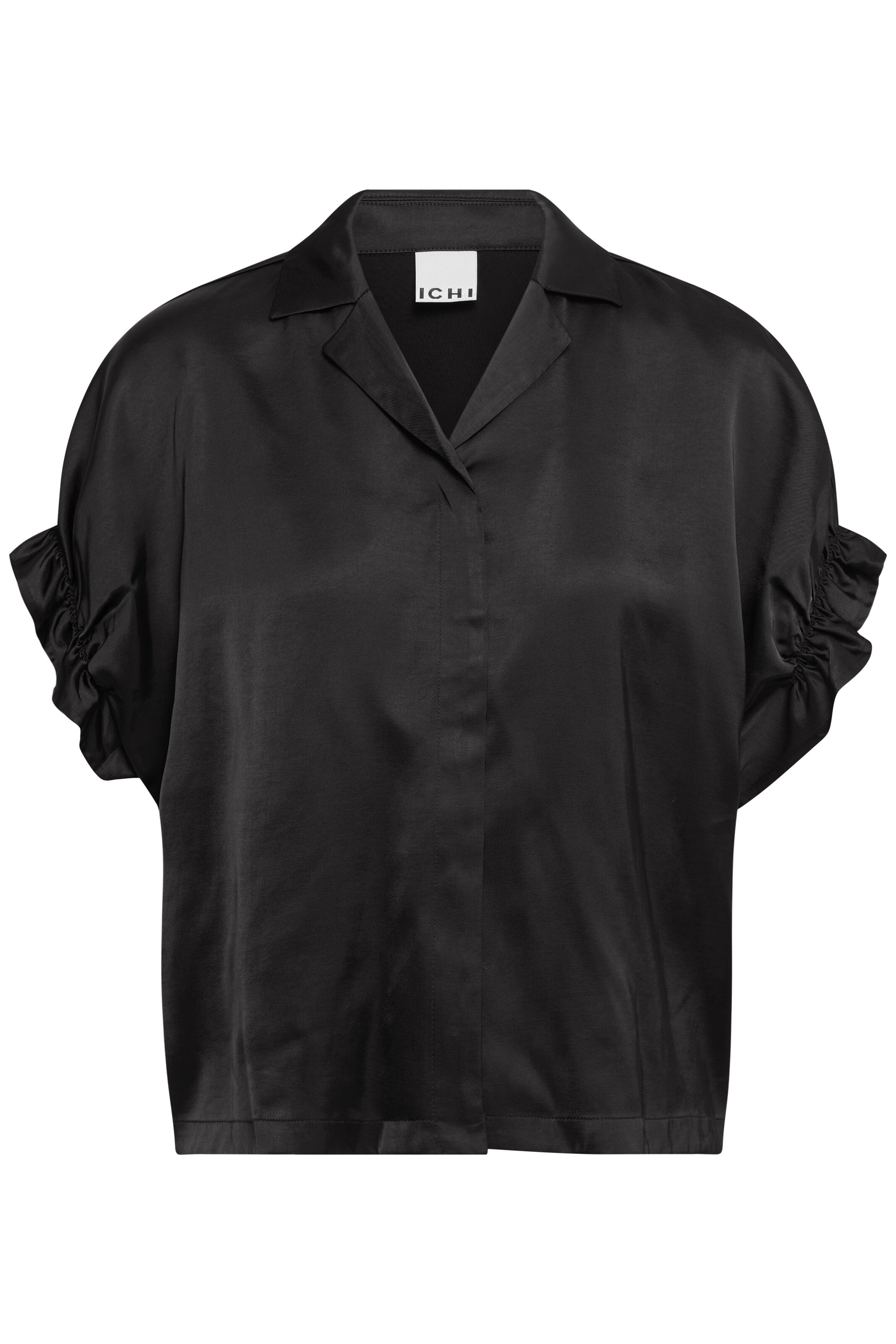 ICHI - Blusa 'IHLETTA' en negro: frente