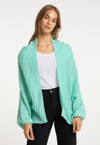 IZIA Knit Cardigan in Blue: front