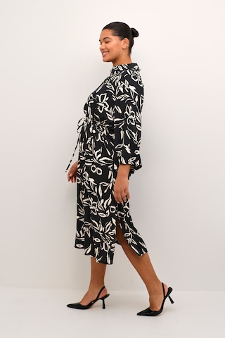 KAFFE CURVE Blousejurk in Zwart