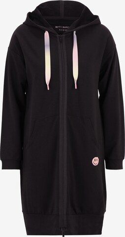 Betty Barclay Athletic Zip-Up Hoodie in Black: front