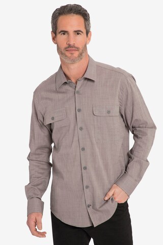 JP1880 Regular fit Button Up Shirt in Grey: front