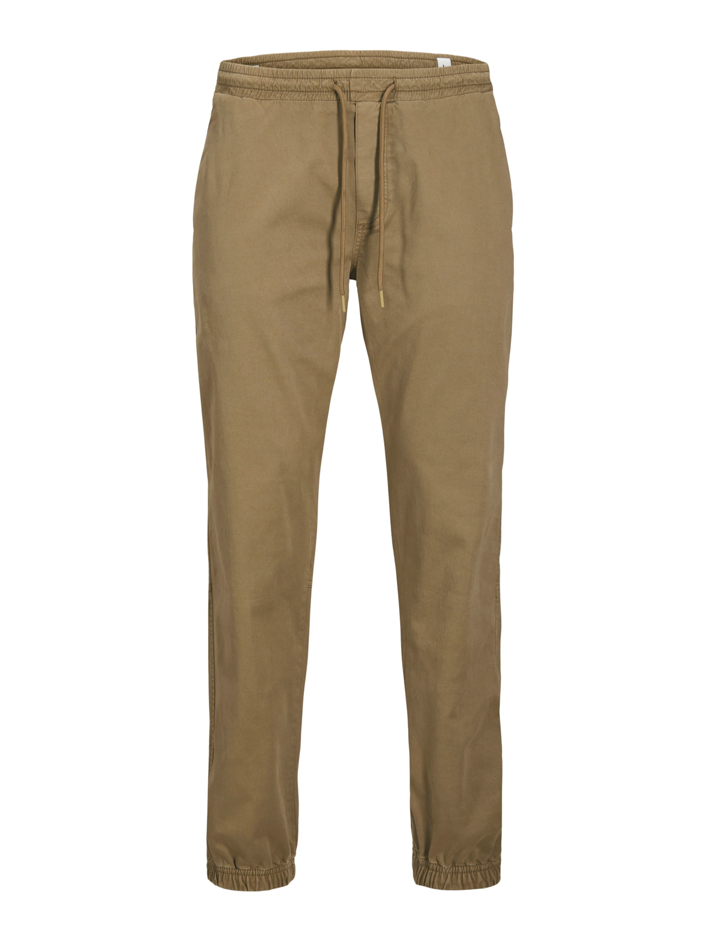 JACK & JONES Tapered Trousers 'JPSTKANE TROY' in Beige: front