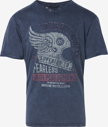 mėlyna KOROSHI Marškinėliai: priekis