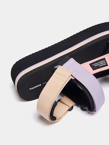Pull&Bear Strap sandal in Mixed colours