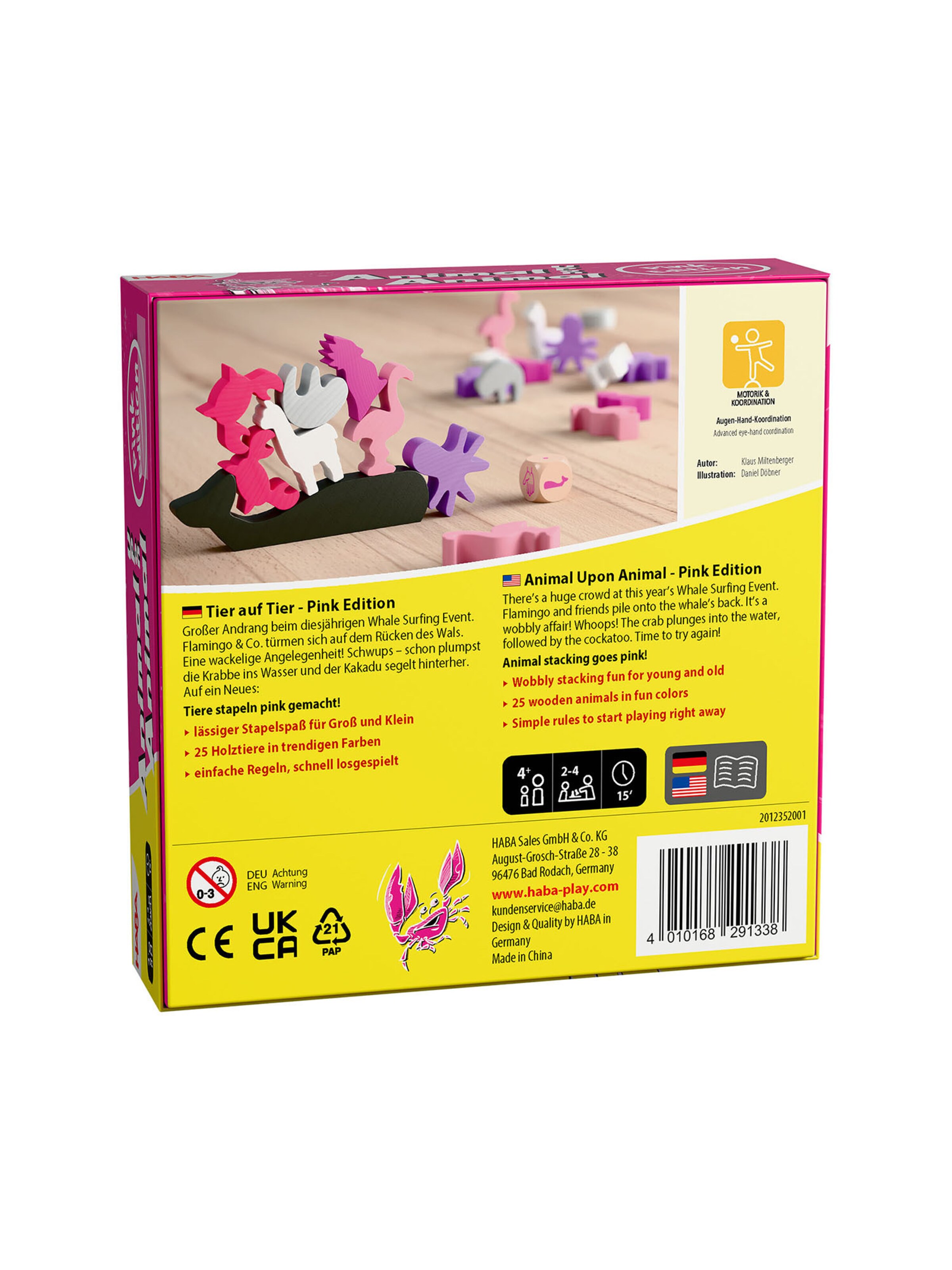 HABA Spel 'Tier auf Tier Pink Edition' in Gemengde kleuren