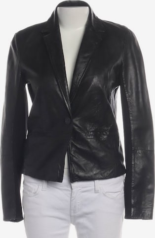 Michael Kors Lederjacke / Ledermantel L in Schwarz: Vorderseite