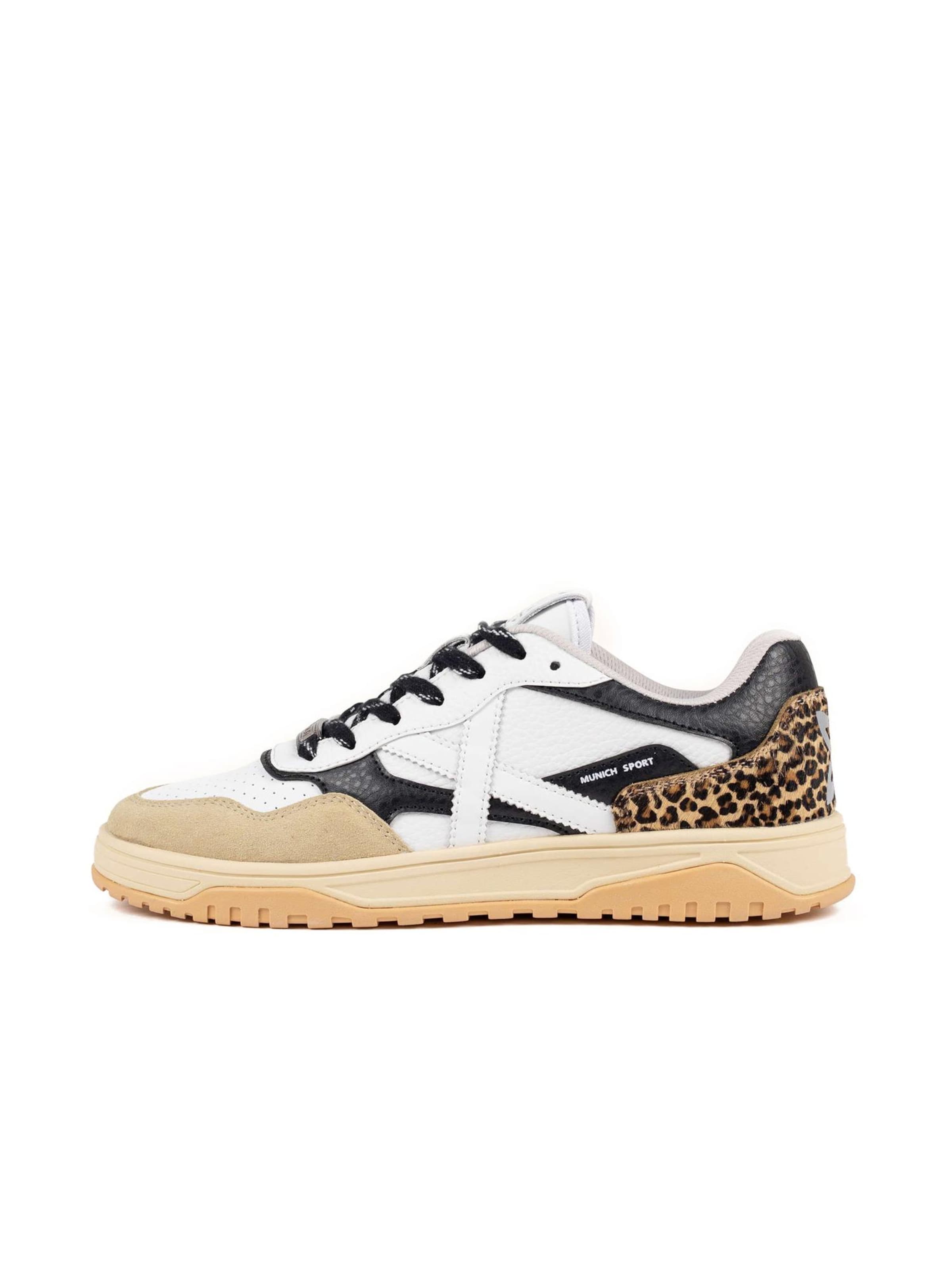 MUNICH - Sapatilhas baixas 'Tennez' em castanho: frente