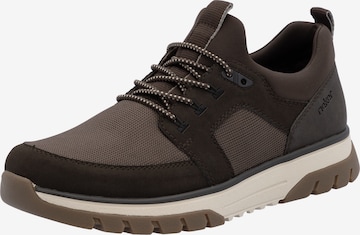 Chaussure basse Rieker en marron : devant