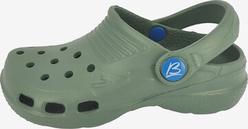 Chaussures ouvertes BECK en vert : devant