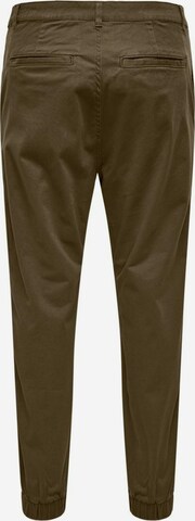 Tapered Pantaloni chino 'CAM' di Only & Sons in verde