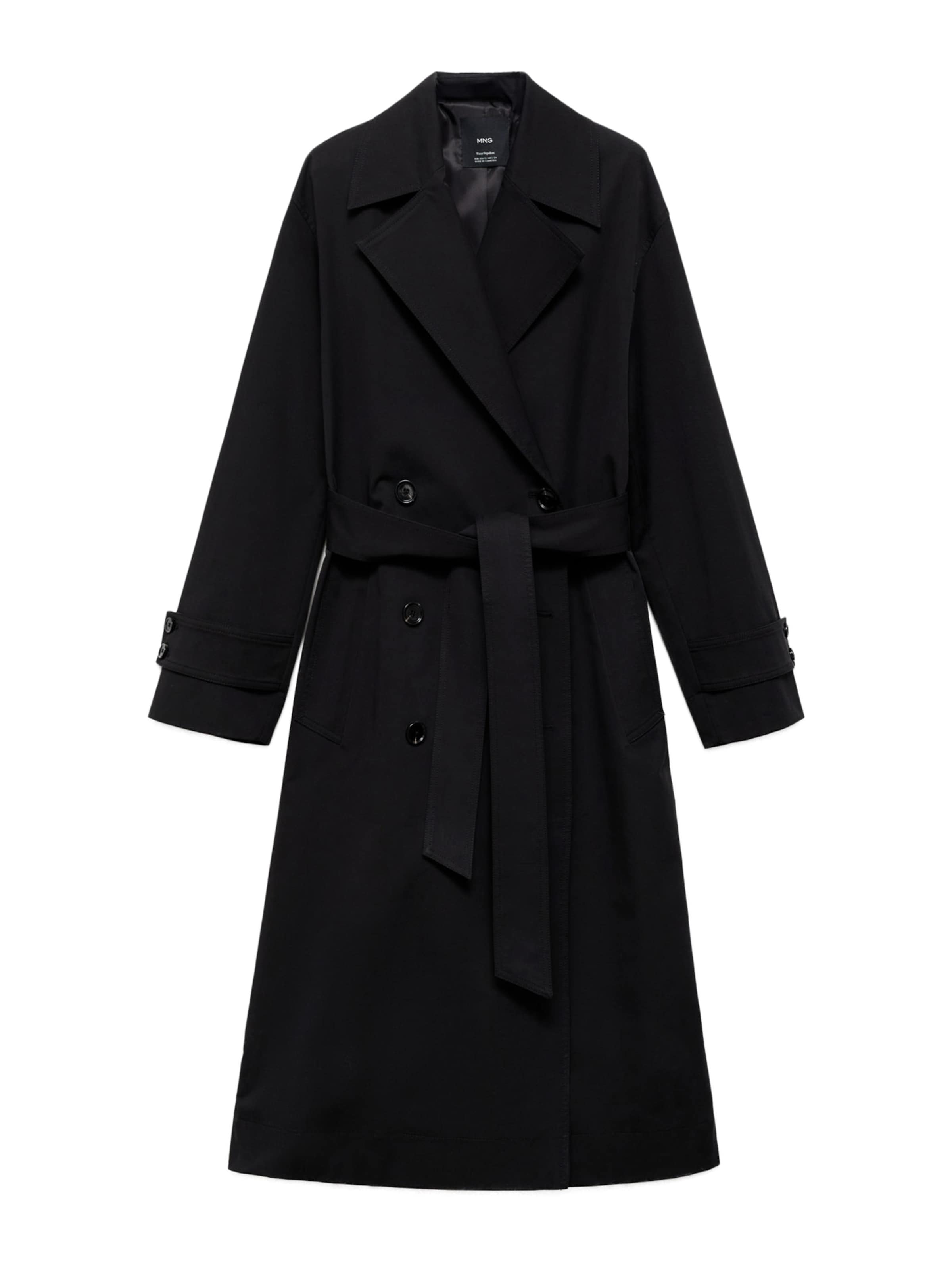 MANGO Преходно палто 'Angela' в черно: отпред