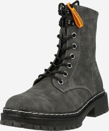 Dockers by Gerli Lace-Up Ankle Boots in Grey: front