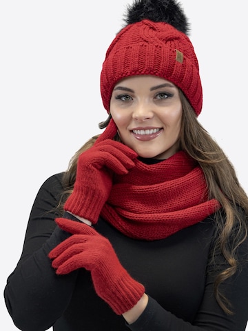 Vivisence Full finger gloves '7014R' in Red