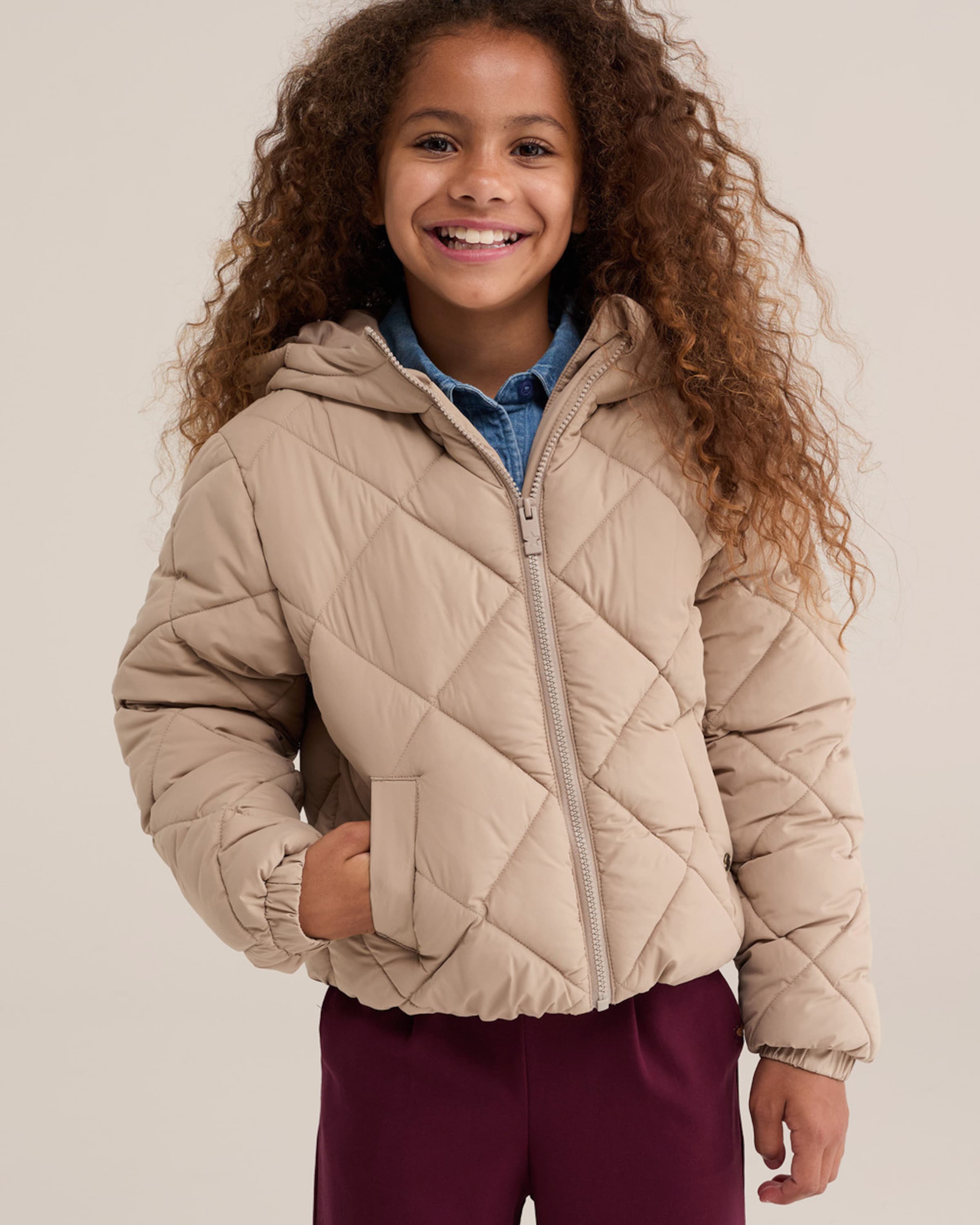 WE Fashion Winter jacket in Beige