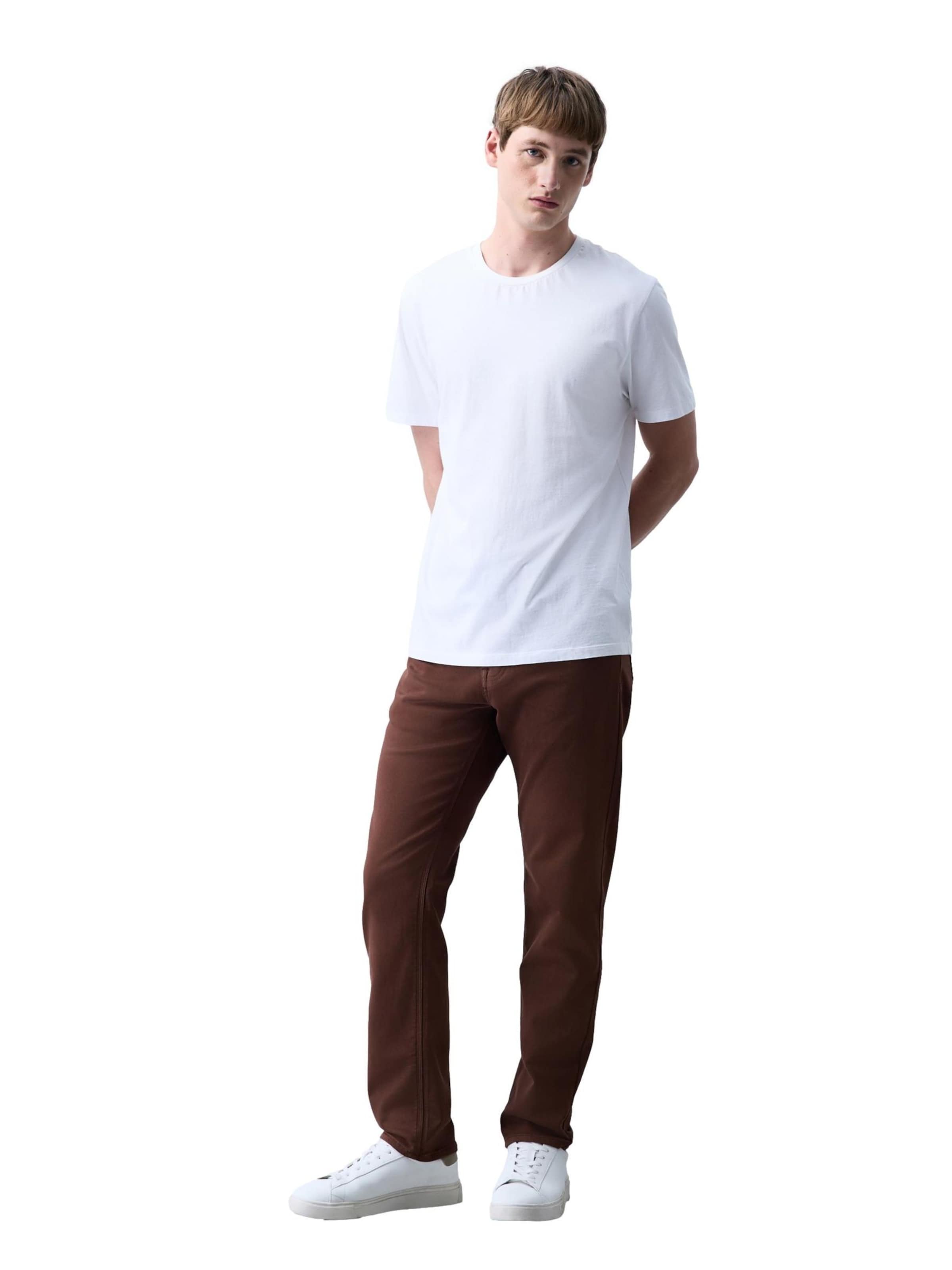 Next Slimfit Farkut värissä ruskea