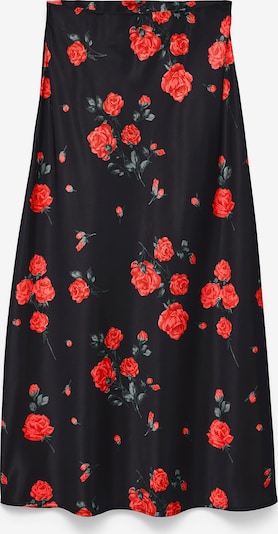 VERO MODA Rock in dunkelgrün / rot / schwarz, Produktansicht