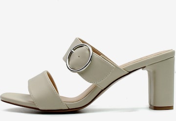 Celena Mules 'Cattaleya' in Beige: front