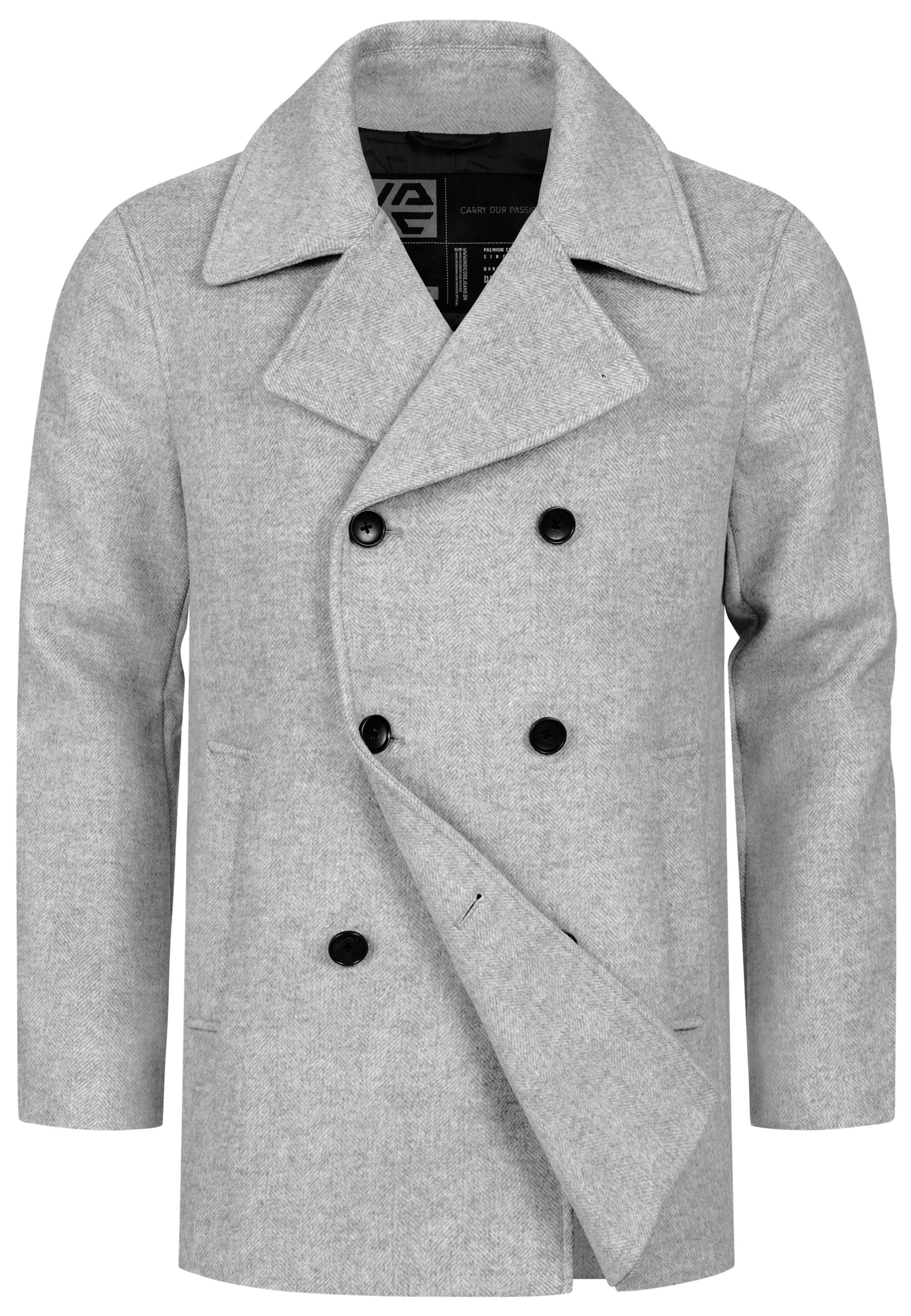 INDICODE JEANS Winterjas 'INParade' in Grijs: voorkant