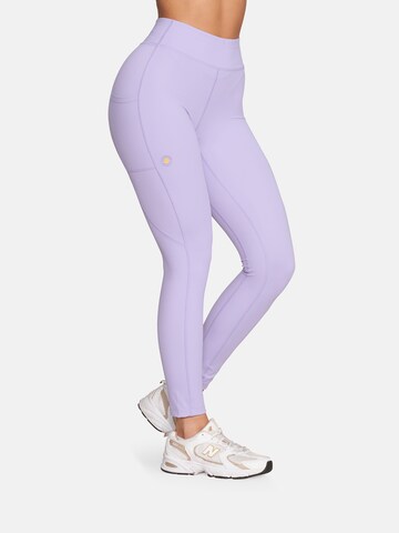 GOLD´S GYM APPAREL Skinny Sports trousers 'Brooke' in Purple