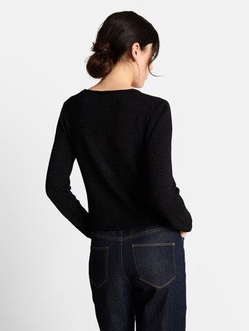 TOM TAILOR DENIM Strickjacke in Schwarz