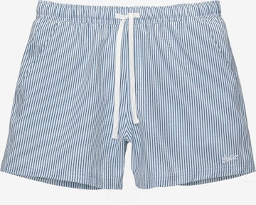 Pull&Bear Plavecké šortky – modrá: přední strana