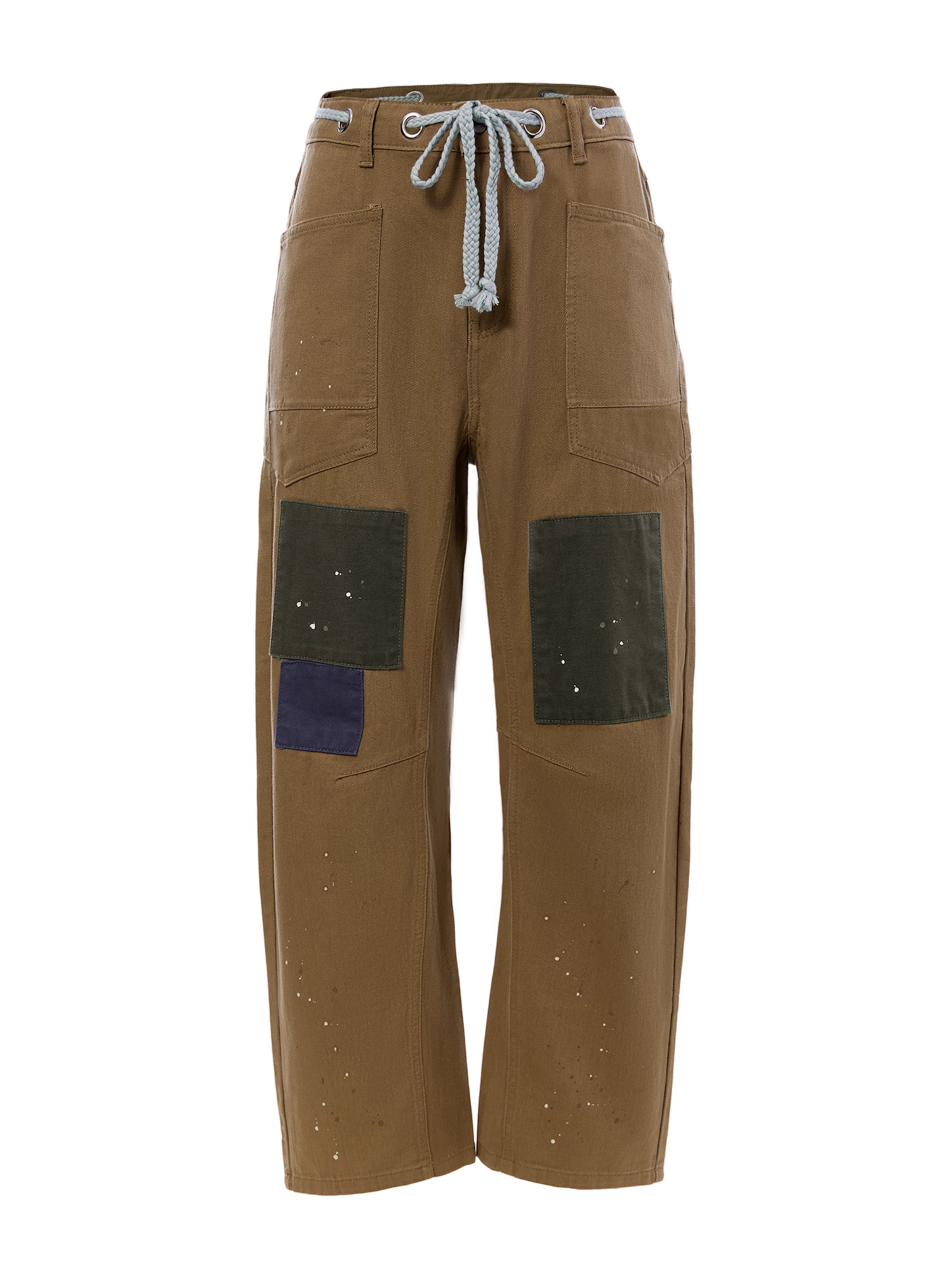 Imily Bela Vrečasti Kavbojke | zelena barva: sprednja stran