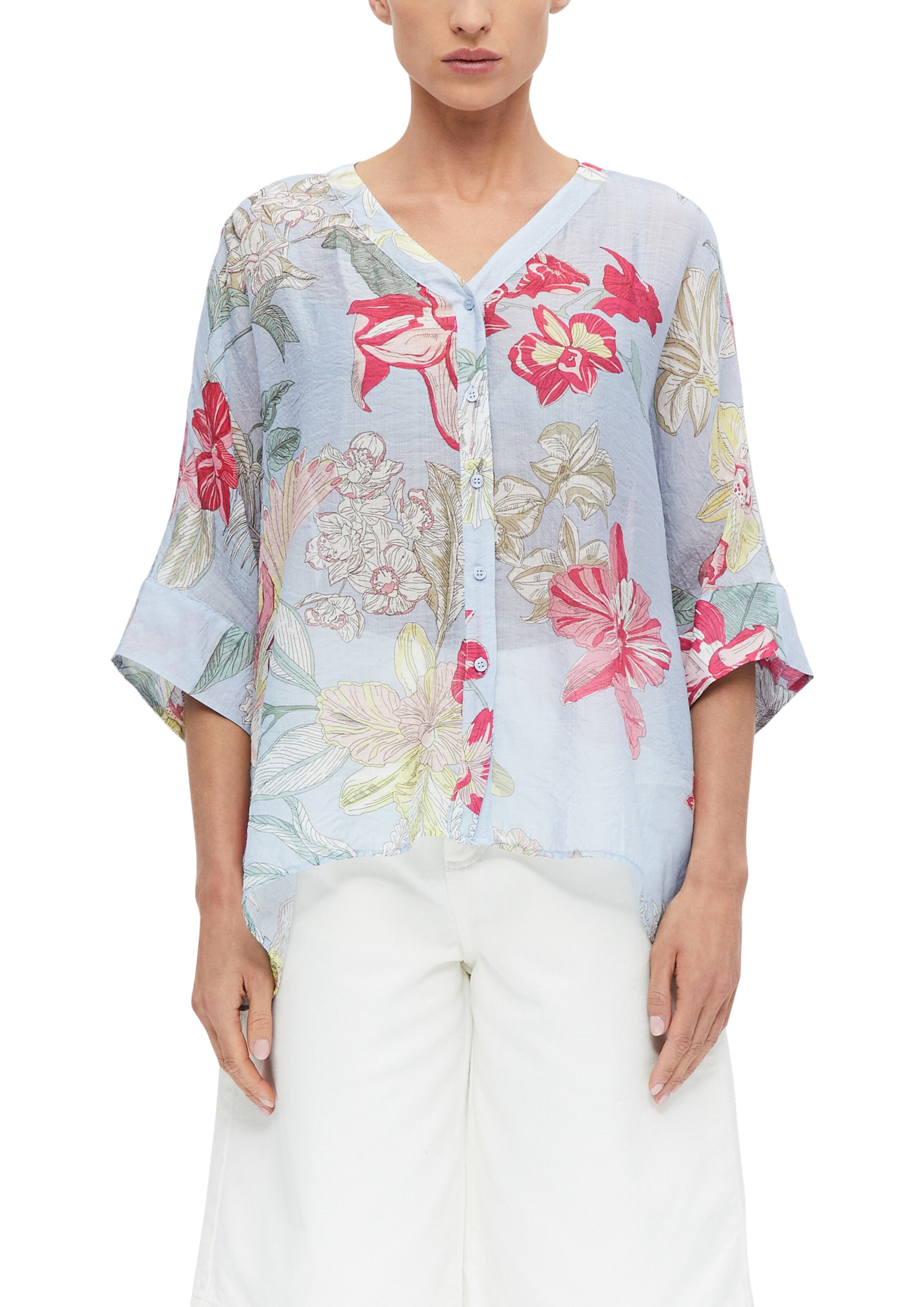 COMMA - Blusa en azul: frente