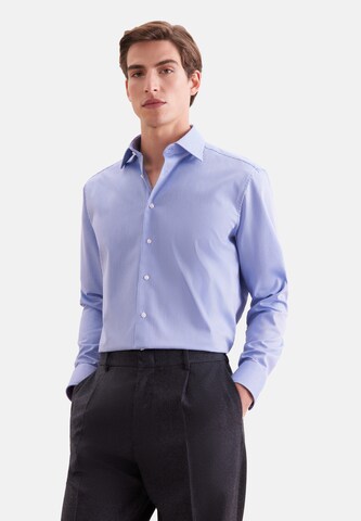 Coupe regular Chemise business SEIDENSTICKER en bleu : devant