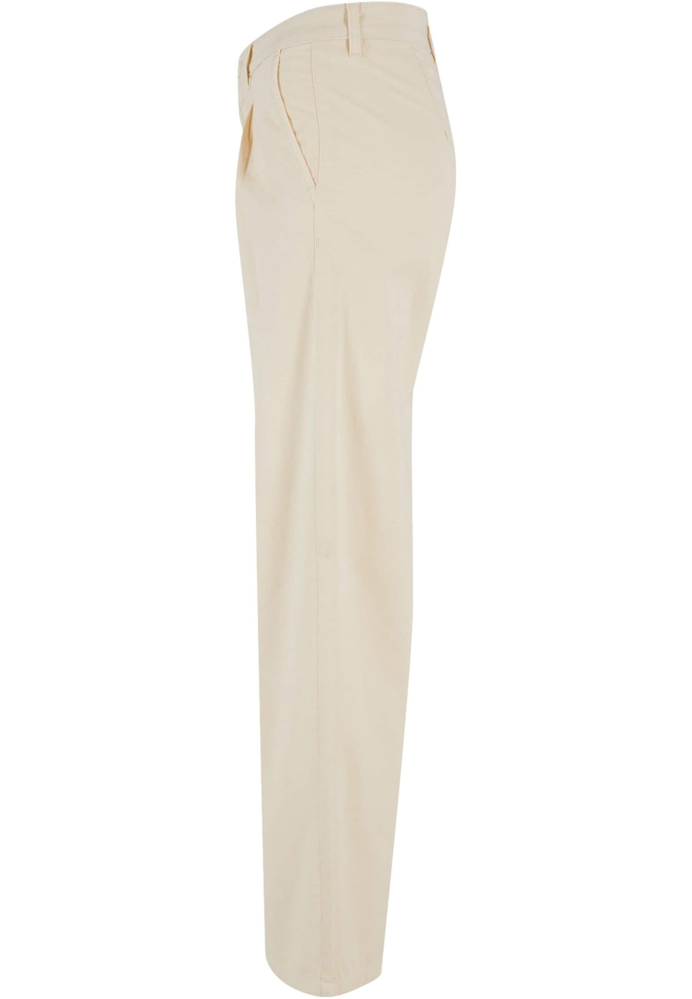 Urban Classics Široke hlačnice Hlače z naborki | bež barva