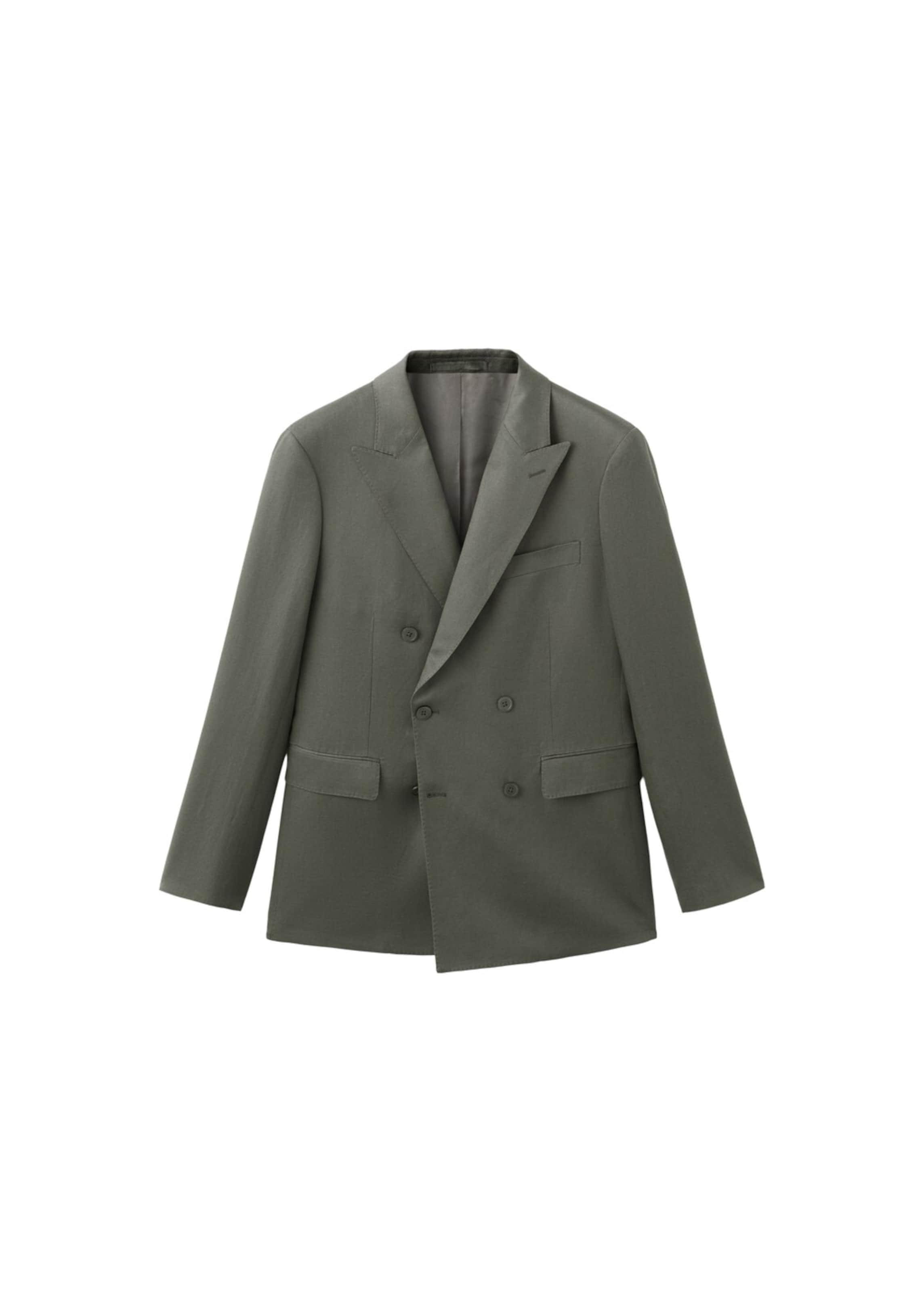 MANGO MAN Slim fit Suit Jacket 'Amalfic' in Green: front
