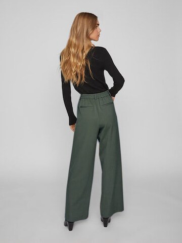 VILA Wide leg Pleat-Front Pants 'Varone' in Green