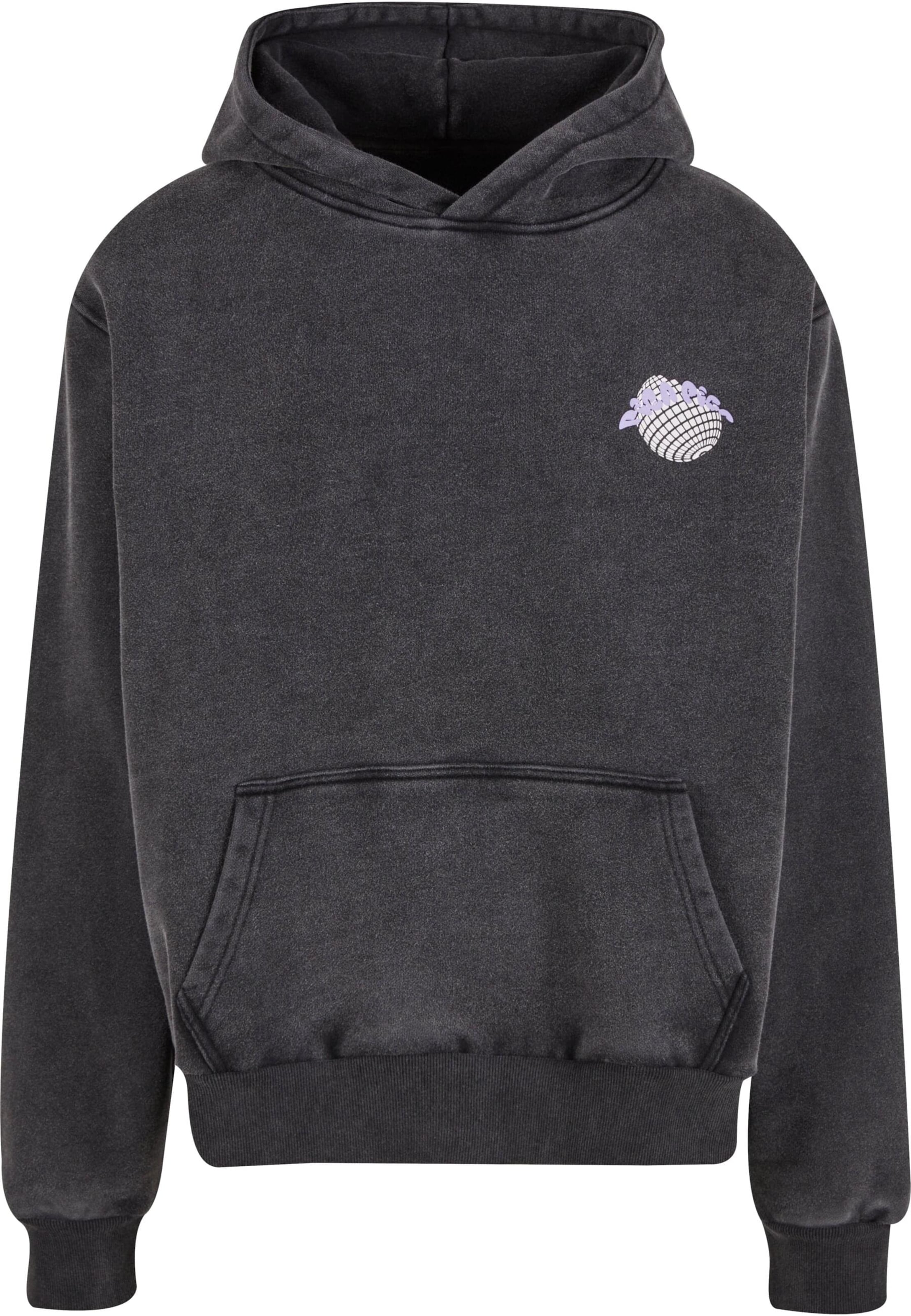 Sweat-shirt Pica Pica en noir : devant