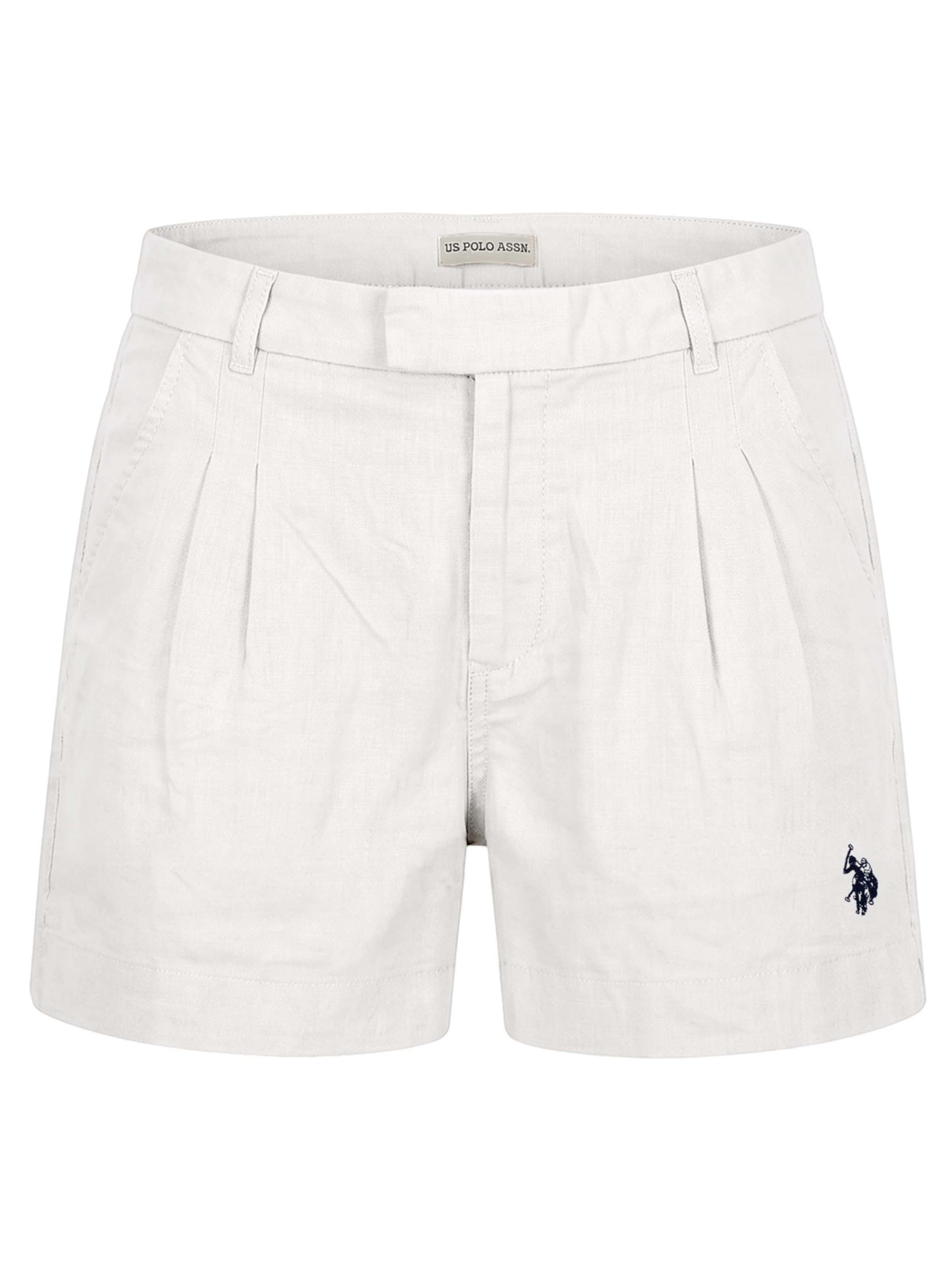 U.S. POLO ASSN. Bandplooibroek in 46 in de kleur Wit, Productweergave