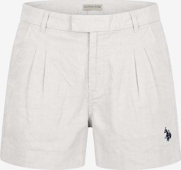 Regular Pantalon à pince U.S. POLO ASSN. en blanc : devant