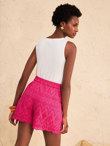 love & roses Regular Панталон в розово