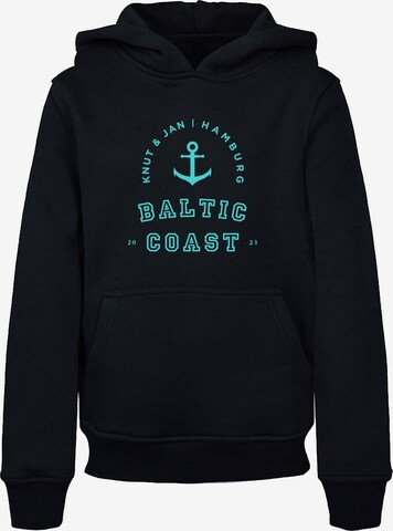 F4NT4STIC Sweatshirt 'Baltic Coast Knut & Jan Hamburg' in Schwarz: predná strana
