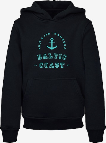 F4NT4STIC Sweatshirt 'Baltic Coast Knut & Jan Hamburg' in Zwart: voorkant