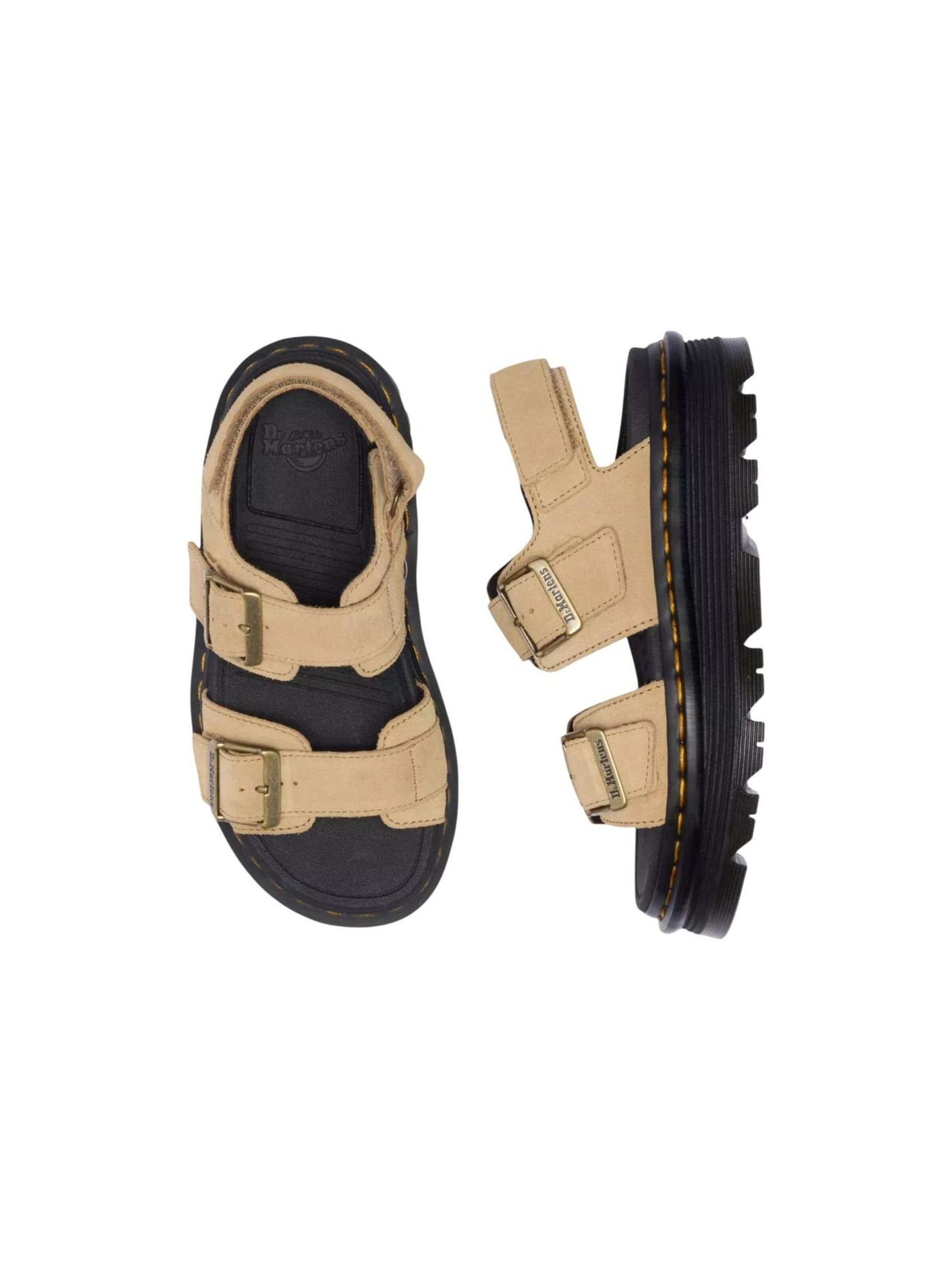 Dr. Martens - Sandalias 'Zebzag Sandal Savannah Tan Eh Suede 42689200' en beige