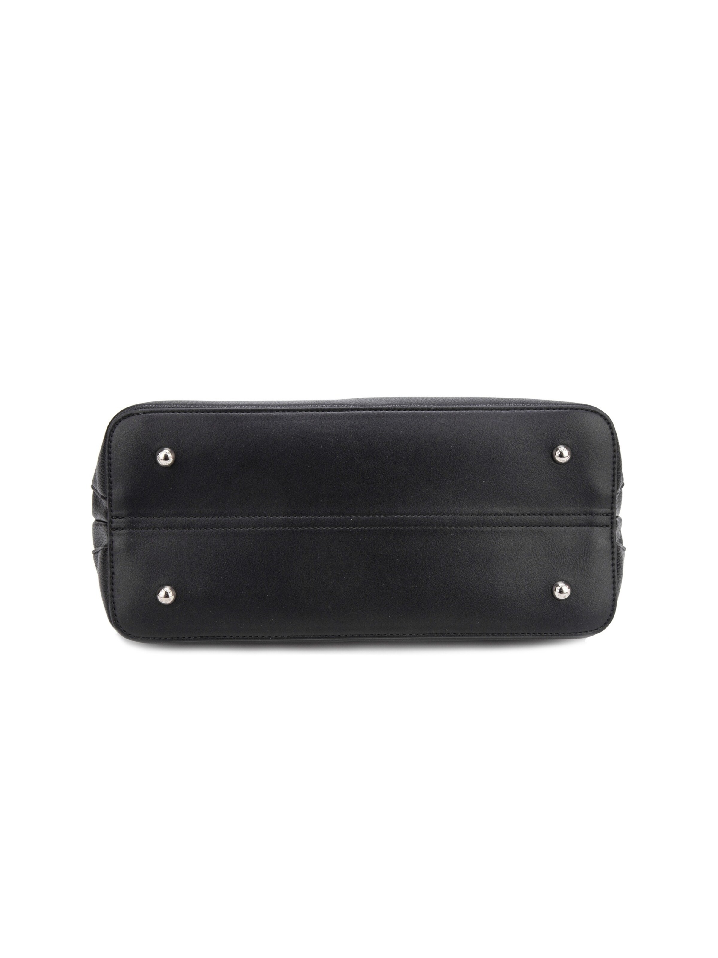 Borsa a spalla 'Borsa a spalla David Jones ecopelle martellata trapezio' di David Jones in nero: frontale