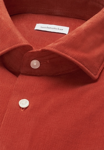 SEIDENSTICKER Regular fit Button Up Shirt in Orange