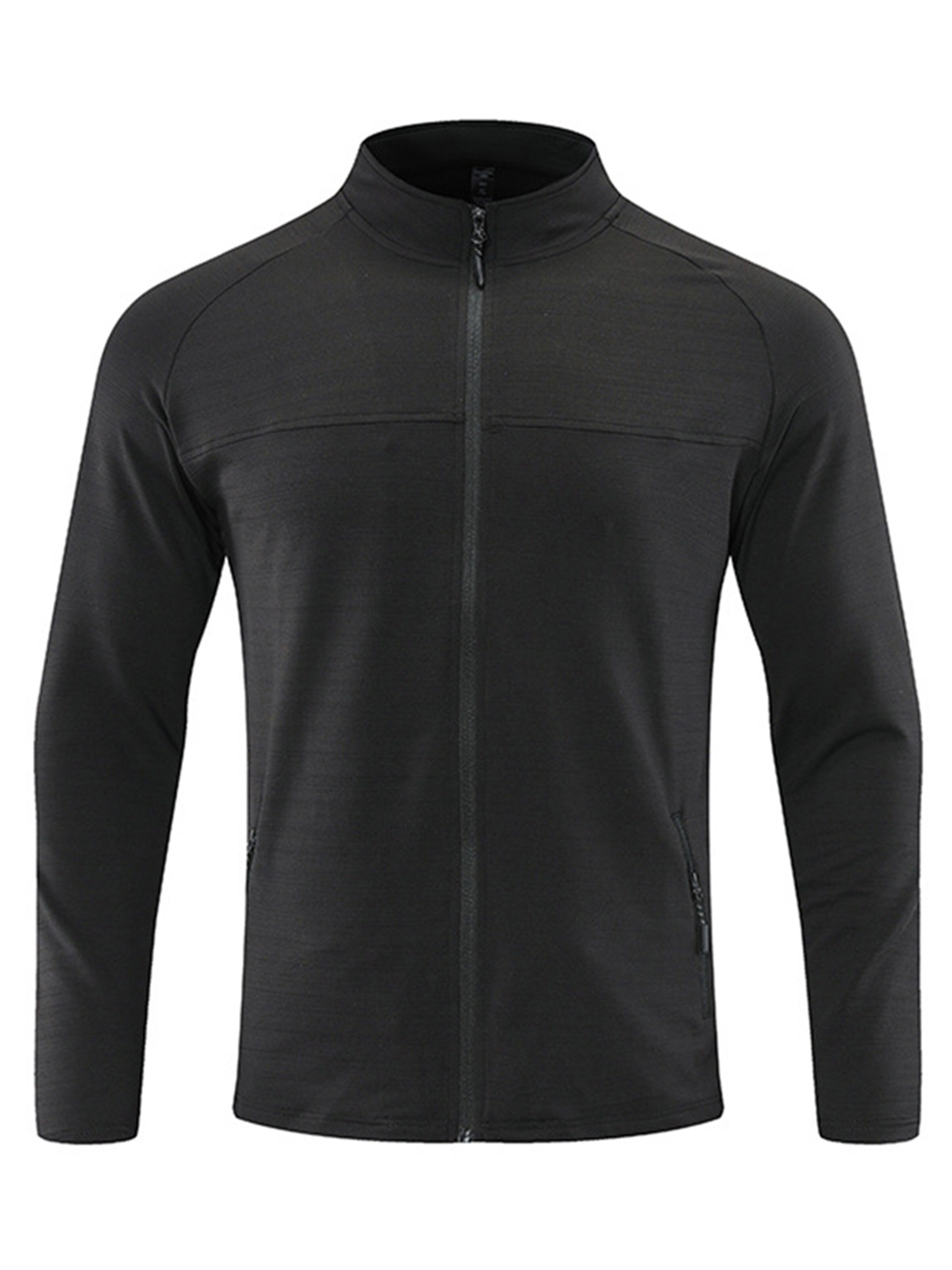 Youthup Sportstrickjacke in Schwarz: Vorderseite