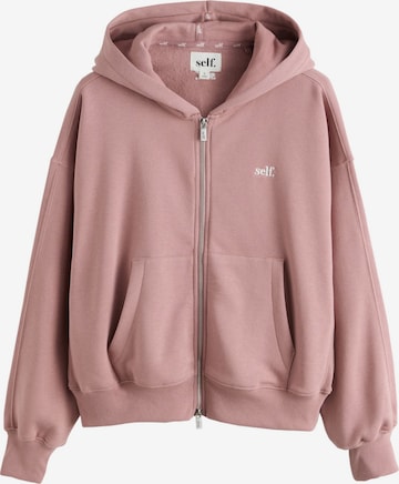 Veste de survêtement self. en violet : devant